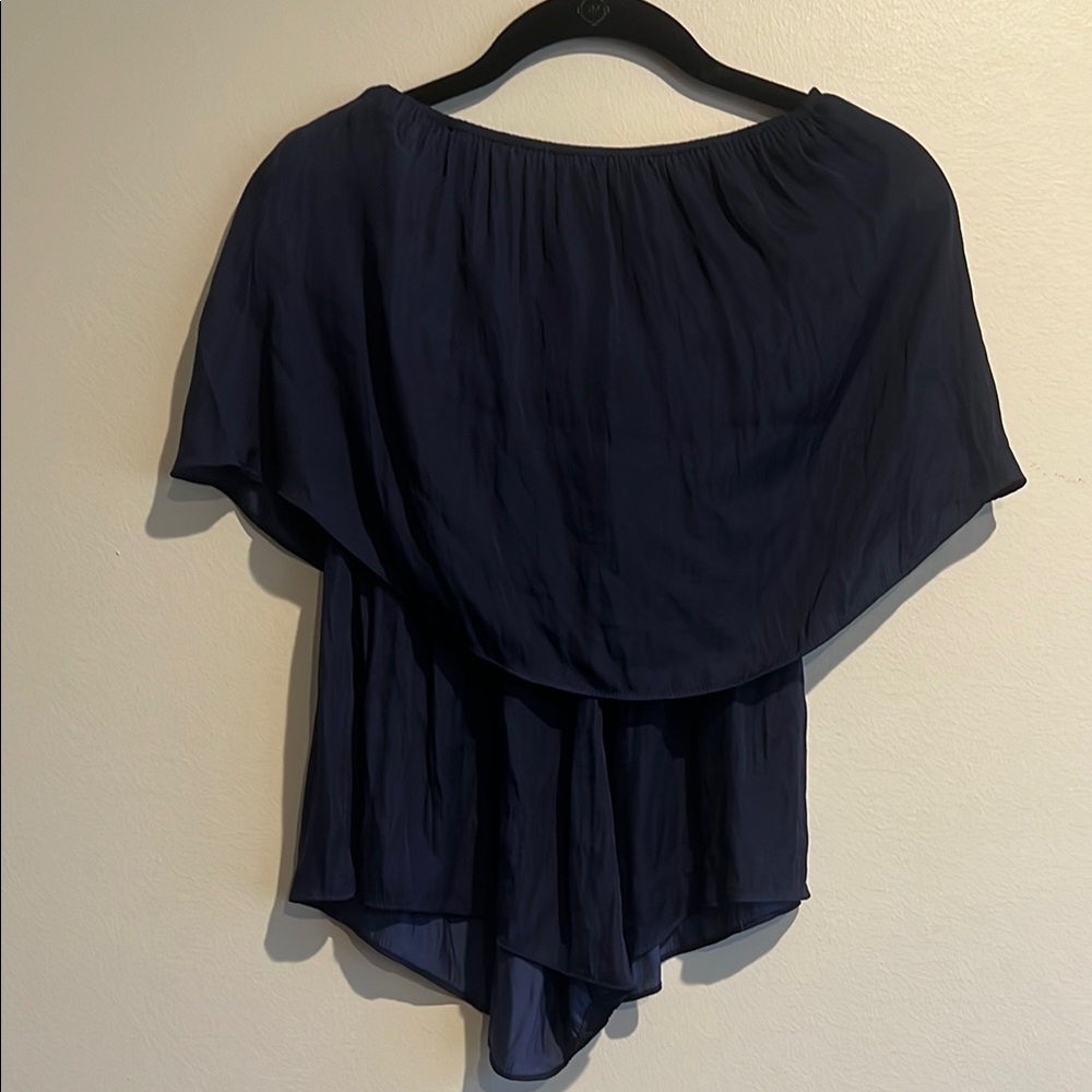 BLUSH strapless navy shorts romper